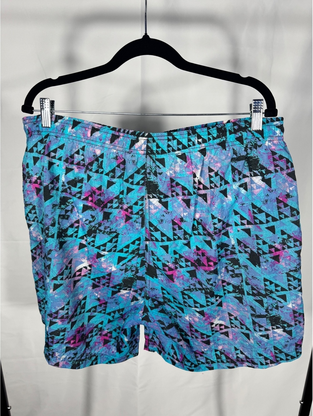 Reebok Men's Athletic Shorts Size XL Blue Geometric Pattern Vintage 90’s